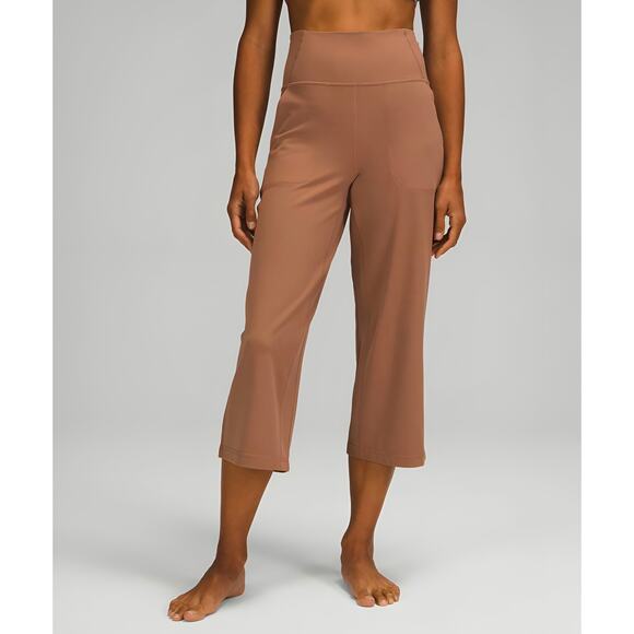 Lululemon Align Wide Leg Super High Rise Crop Pants 23" Cacao Brown Size 2 - Picture 1 of 6